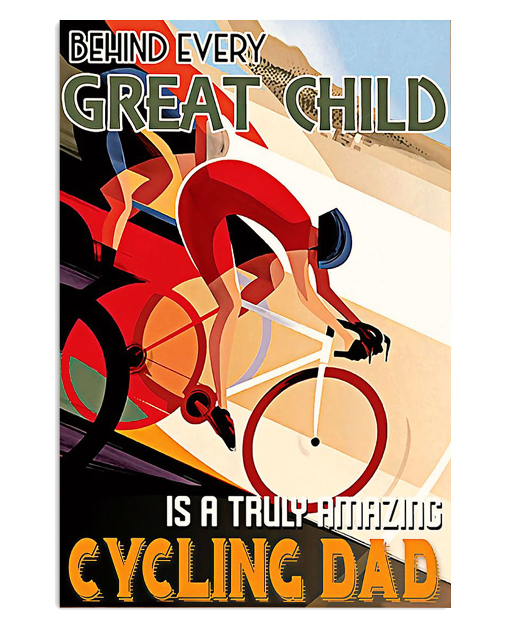 Cycling Mountain Biking Cycling Dad Poster, Biking Vintage Poster, Cycling Lovers Gift