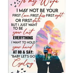 Cycling Mountain Biking From Husband To Wife Poster, Biking Vintage Poster, Cycling Lovers