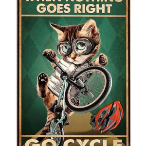 Cycling Mountain Biking Go Cycle Poster, Biking Vintage Poster, Cycling Lovers Gift