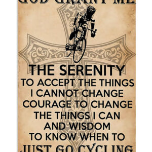 Cycling Mountain Biking God Grant Me Poster, Biking Vintage Poster, Cycling Lovers Gift