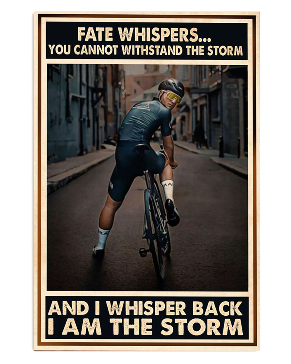 Cycling Mountain Biking I Am The Storm Poster, Biking Vintage Poster, Cycling Lovers Gift