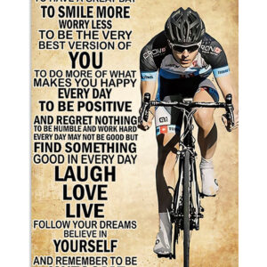 Cycling Mountain Biking Laugh Love Live Poster, Biking Vintage Poster, Cycling Lovers Gift