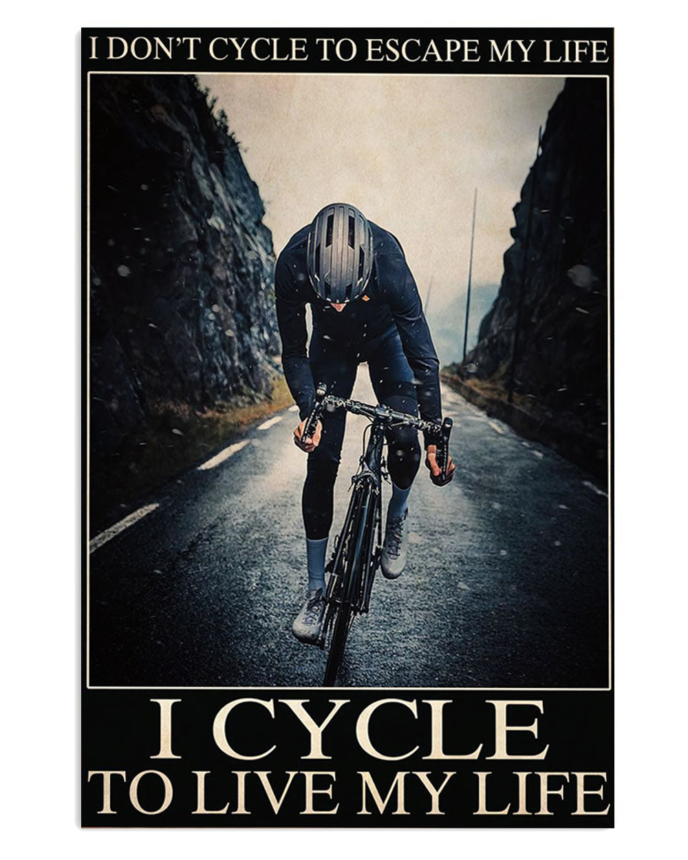 Cycling Mountain Biking Live My Life Poster, Biking Vintage Poster, Cycling Lovers Gift