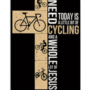 Cycling Mountain Biking Lot Of Jesus Poster, Biking Vintage Poster, Cycling Lovers Gift