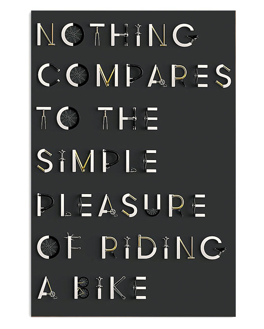 Cycling Mountain Biking Pleasure Of Riding A Bike Poster, Biking Vintage Poster, Cycling Lovers Gift