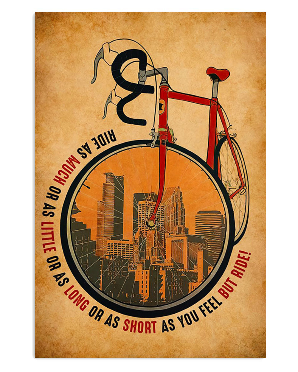 Cycling Mountain Biking Ride As Much As Poster, Biking Vintage Poster, Cycling Lovers Gift
