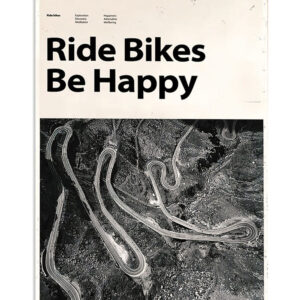 Cycling Mountain Biking Ride Bikes Be Happy Poster, Biking Vintage Poster, Cycling Lovers Gift