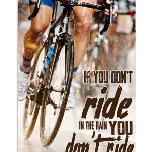 Cycling Mountain Biking Ride In The Rain Poster, Biking Vintage Poster, Cycling Lovers Gift