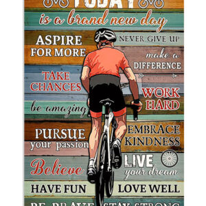 Cycling Mountain Biking Stay Strong Poster, Biking Vintage Poster, Cycling Lovers Gift