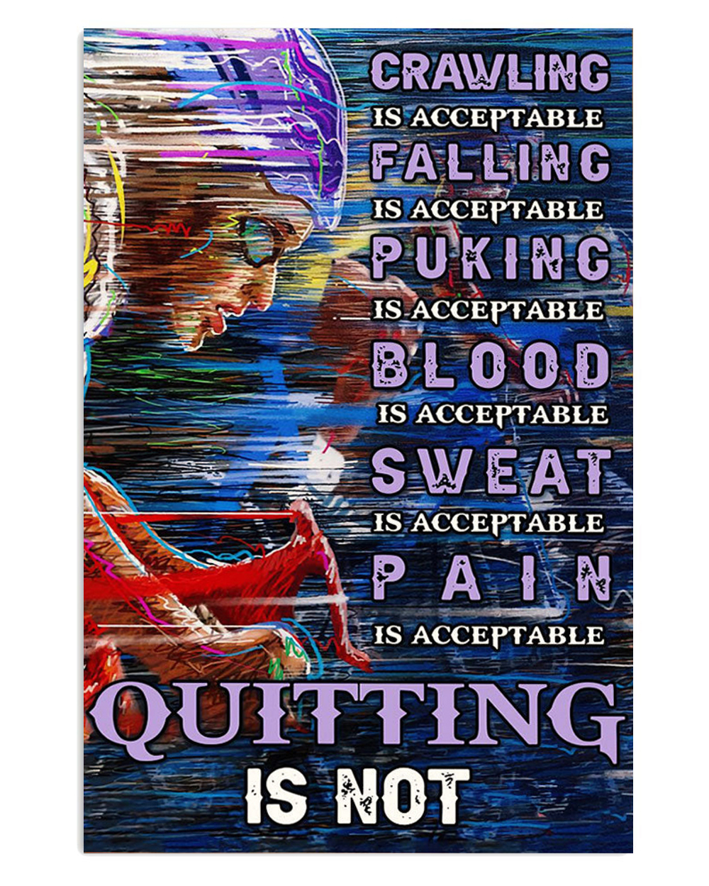 Cycling Mountain Biking Sweat Pain Poster, Biking Vintage Poster, Cycling Lovers Gift