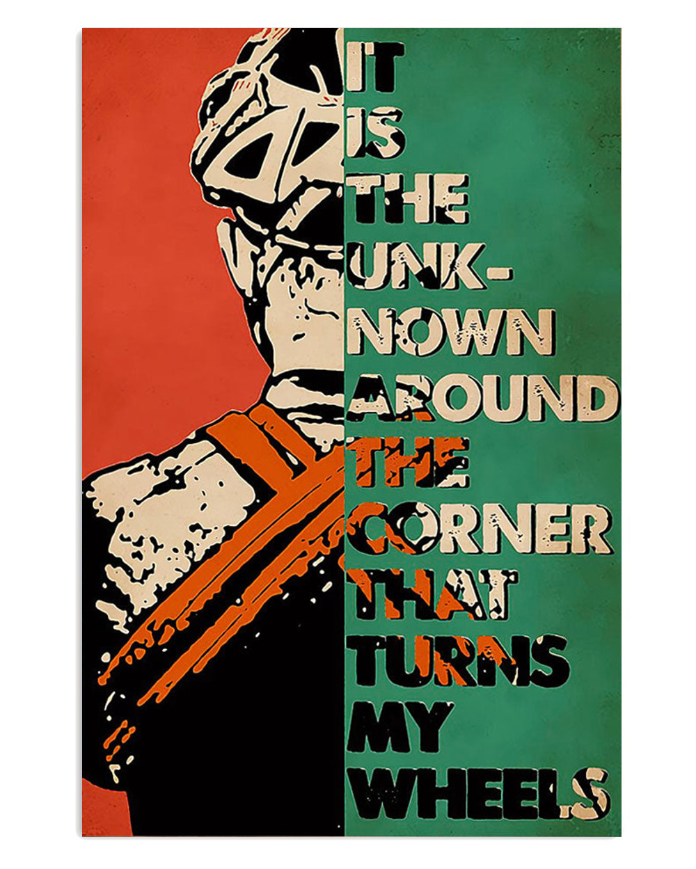 Cycling Mountain Biking Turns My Wheels Poster, Biking Vintage Poster, Cycling Lovers Gift