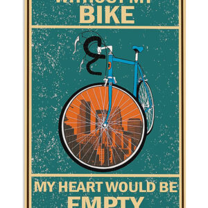 Cycling Mountain Biking Without My Bike Poster, Biking Vintage Poster, Cycling Lovers Gift