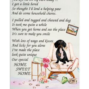 Dachshund Dog Puppies Lover Poster, Animal Lovers Vintage Wall Art, Dog Mom Gift