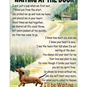 Dachshund Memorial Dachshund Puppies Lover Poster, Animal Lovers Vintage Wall Art, Dog Mom Gift