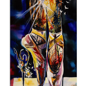 Dancing Ballet Ballerinas Painting Poster, Ballet Dancing Lovers Gift, Ballet Vintage Poster