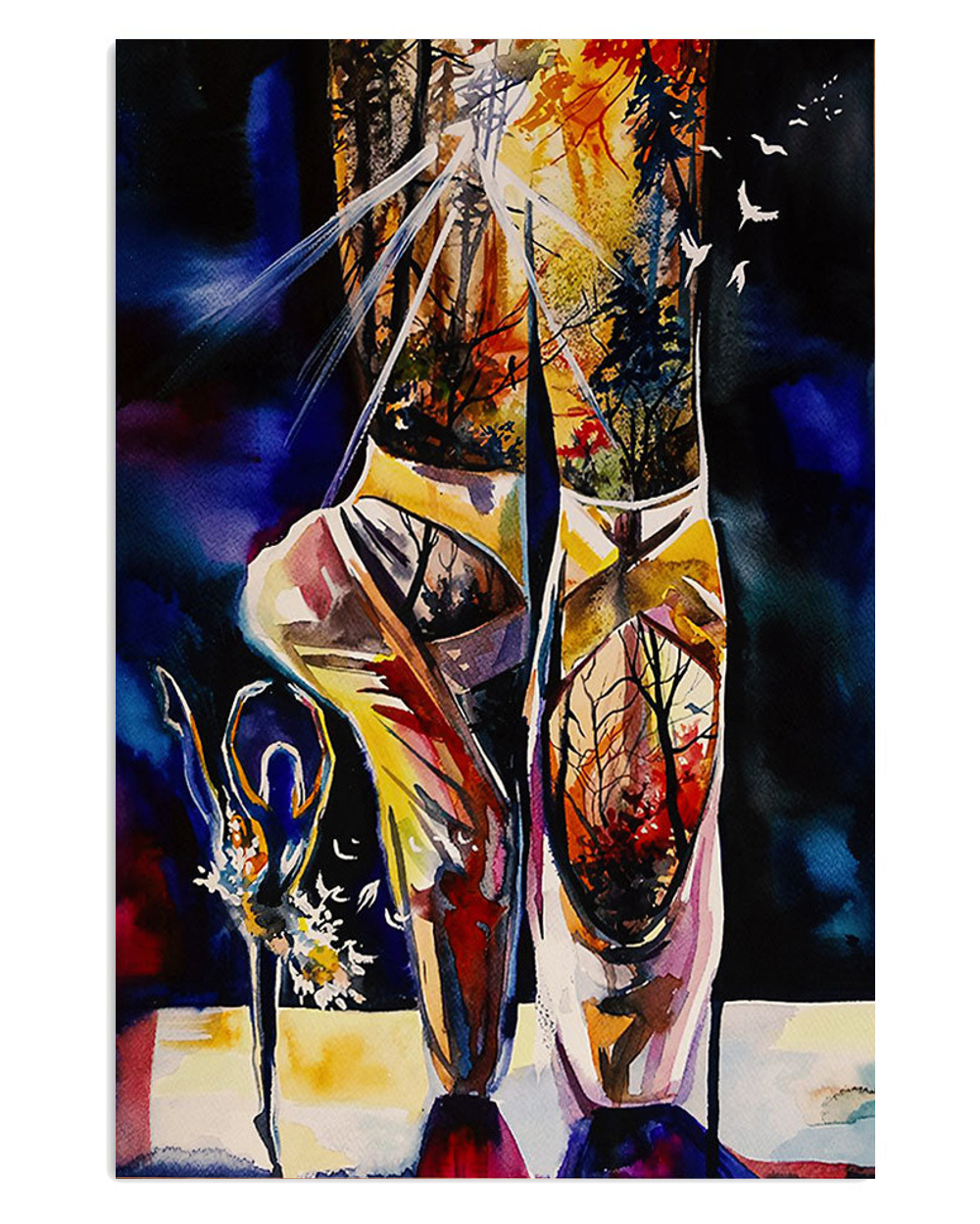 Dancing Ballet Ballerinas Painting Poster, Ballet Dancing Lovers Gift, Ballet Vintage Poster