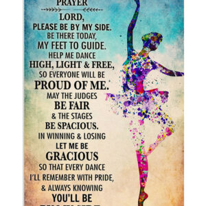 Dancing Ballet Ballerina's Prayer Poster, Ballet Dancing Lovers Gift, Ballet Vintage Poster