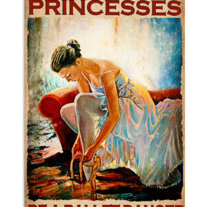 Dancing Ballet Dancer Princess Poster, Ballet Dancing Lovers Gift, Ballerina Vintage Poster