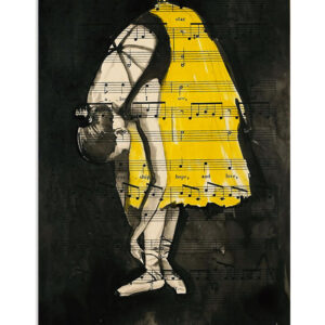 Dancing Ballet Girl Lyrics Poster, Ballet Dancing Lovers Gift, Ballet Vintage Poster, Ballerina Gift