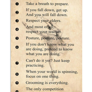 Dancing Ballet Life Lessons Notes Poster, Ballet Dancing Lovers Gift, Ballet Vintage Poster