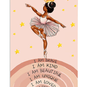 Dancing Ballet Brave Kind Beautiful Poster, Ballet Dancing Lovers Gift, Ballet Vintage Poster