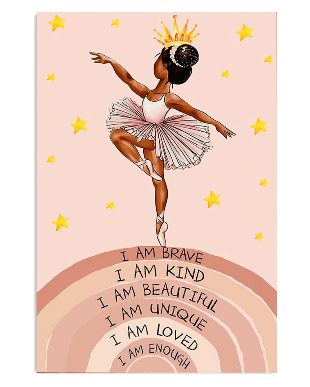 Dancing Ballet Brave Kind Beautiful Poster, Ballet Dancing Lovers Gift, Ballet Vintage Poster