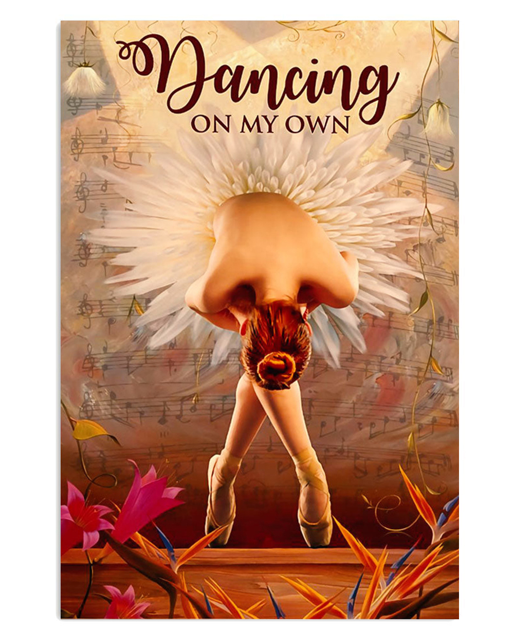 Dancing Ballet Dancing On My Own Poster, Ballet Dancing Lovers Gift, Ballet Vintage Poster