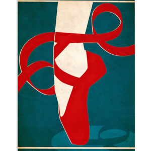 Dancing Ballet Life Without Ballet Poster, Ballet Dancing Lovers Gift, Ballet Shoes Vintage Poster