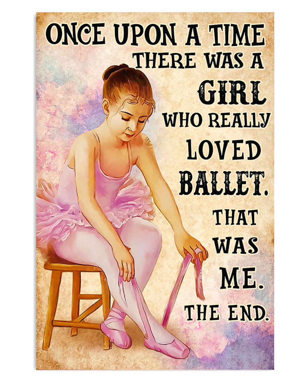 Dancing Ballet Little Girl Loved Ballet Poster, Ballet Dancing Lovers Gift, Ballet Vintage Poster