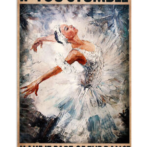 Dancing Ballet Part Of The Dance Poster, White Swan Ballet Lovers Gift, Ballet Vintage Poster