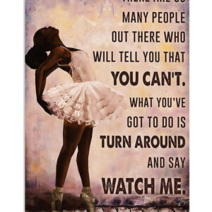 Dancing Ballet Turn Around Ballet Dancer Ballerinas Poster, Ballet Lovers Gift, Ballet Vintage Poster