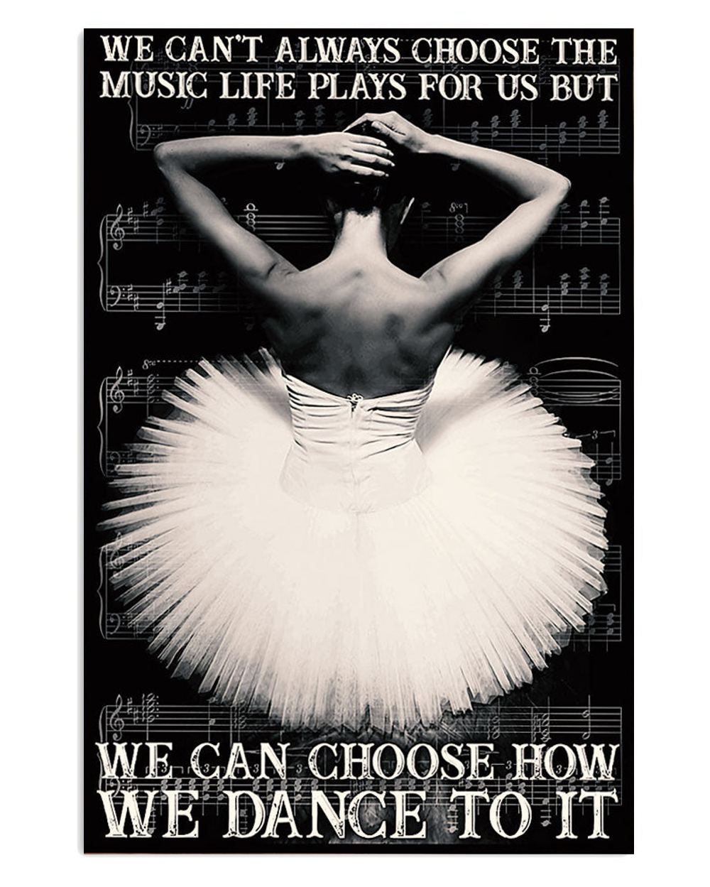Dancing Ballet We Dance To It Ballet Dancer Ballerinas Poster, Ballet Dancing Lovers Vintage Poster