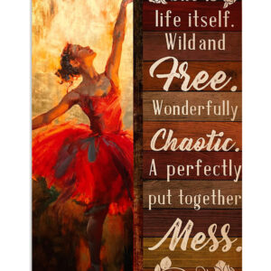 Dancing Ballet Wild And Free Ballet Dancer Ballerinas Poster, Ballet Dancing Vintage Poster