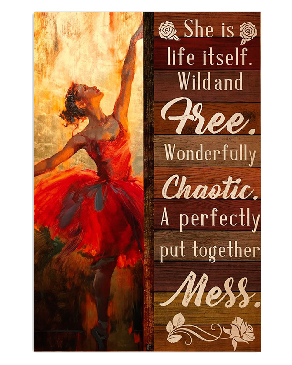 Dancing Ballet Wild And Free Ballet Dancer Ballerinas Poster, Ballet Dancing Vintage Poster