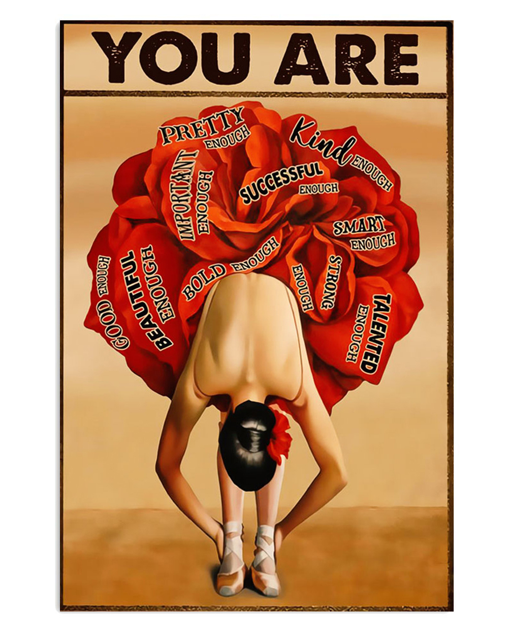 Dancing Ballet You Are Ballet Dancer Ballerinas Poster, Ballet Dancing Lovers Vintage Poster