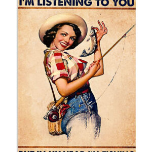 Fishing Funny Quote Fishing Vintage Poster, Fishing Lover Gift, Retro Fishing Hobby Poster