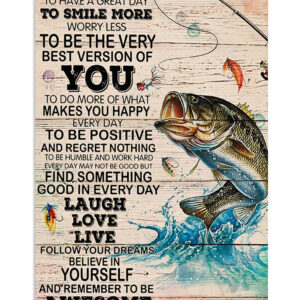 Fishing Laugh Love Live Vintage Poster, Fishing Lover Gift, Retro Fishing Hobby Poster