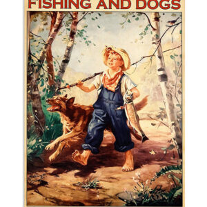 Fishing Time Spent With Fishing And Dog Vintage Poster, Fishing Lover Gift, Dog Lover Poster