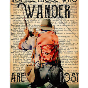 Fishing Wanderer Are Lost Vintage Poster, Fishing Lover Gift, Retro Fishing Hobby Poster