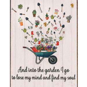 Gardening Find My Soul Poster, Plants Lover Vintage Poster, Gift For Gardener