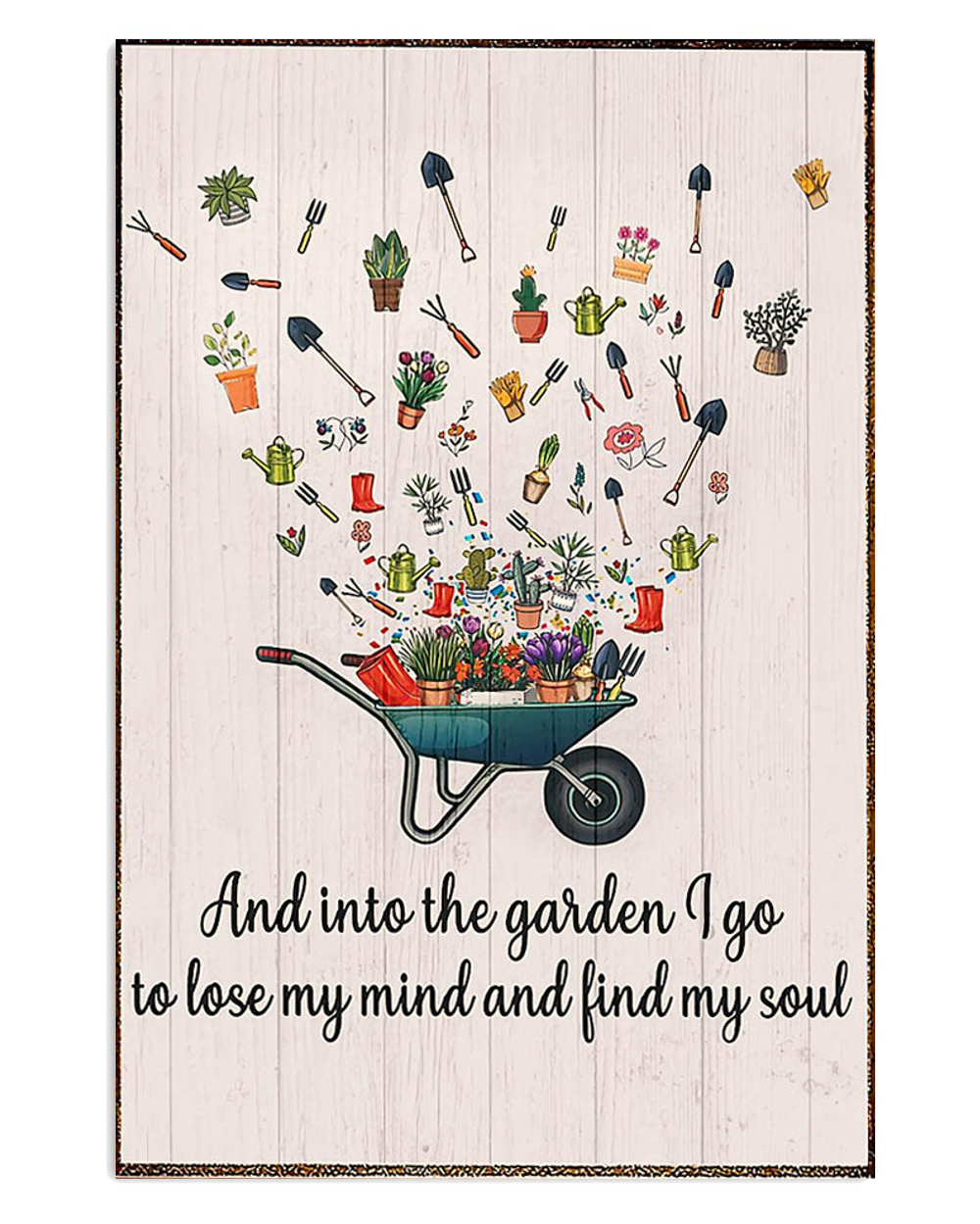 Gardening Find My Soul Poster, Plants Lover Vintage Poster, Gift For Gardener
