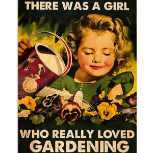 Gardening Girl Loved Gardening Poster, Plants Lover Vintage Poster, Gift For Gardener