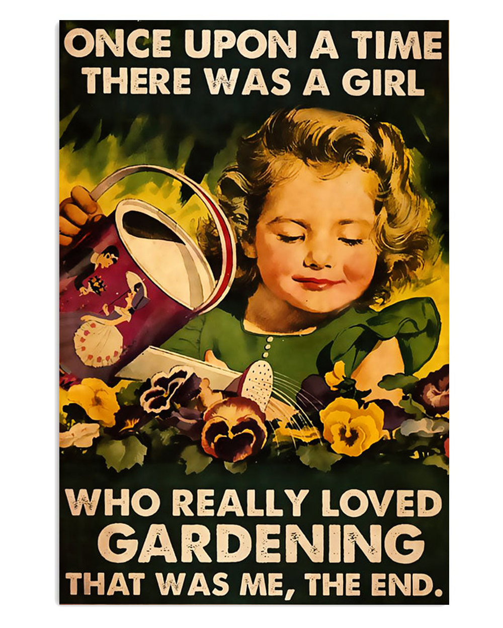 Gardening Girl Loved Gardening Poster, Plants Lover Vintage Poster, Gift For Gardener