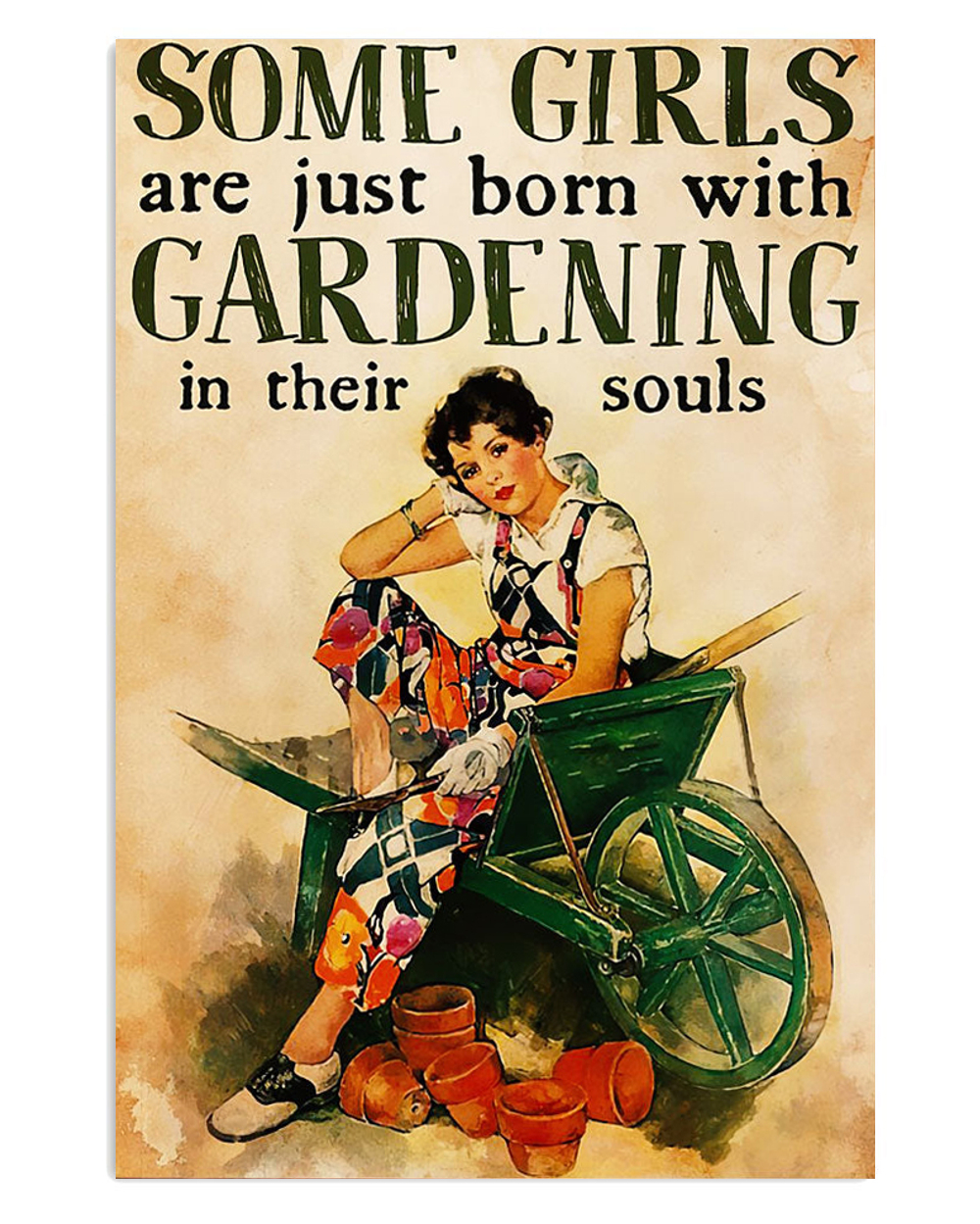 Gardening Girls Gardening Poster, Plants Lover Vintage Poster, Gift For Gardener
