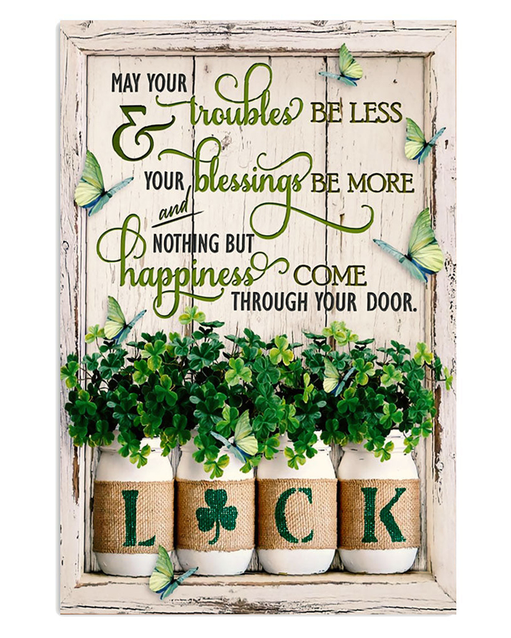 Gardening Happiness St Patrick Poster, Plants Lover Vintage Poster, Gift For Gardener