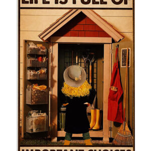 Gardening Important Choices Poster, Plants Lover Vintage Poster, Gift For Gardener