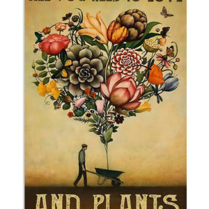 Gardening Love And Plants Poster, Plants Lover Vintage Poster, Gift For Gardener