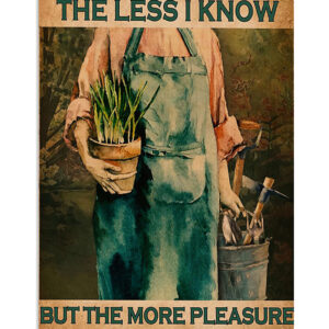 Gardening More Pleasure Poster, Plants Lover Vintage Poster, Gift For Gardener