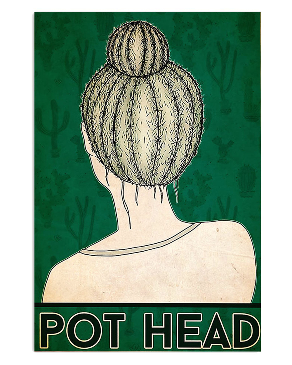 Gardening Pot Head Poster, Plants Lover Vintage Poster, Gift For Gardener