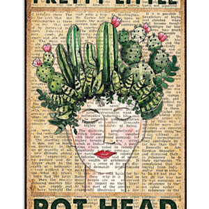 Gardening Pretty Little Pot Head Poster, Plants Lover Vintage Poster, Gift For Gardener